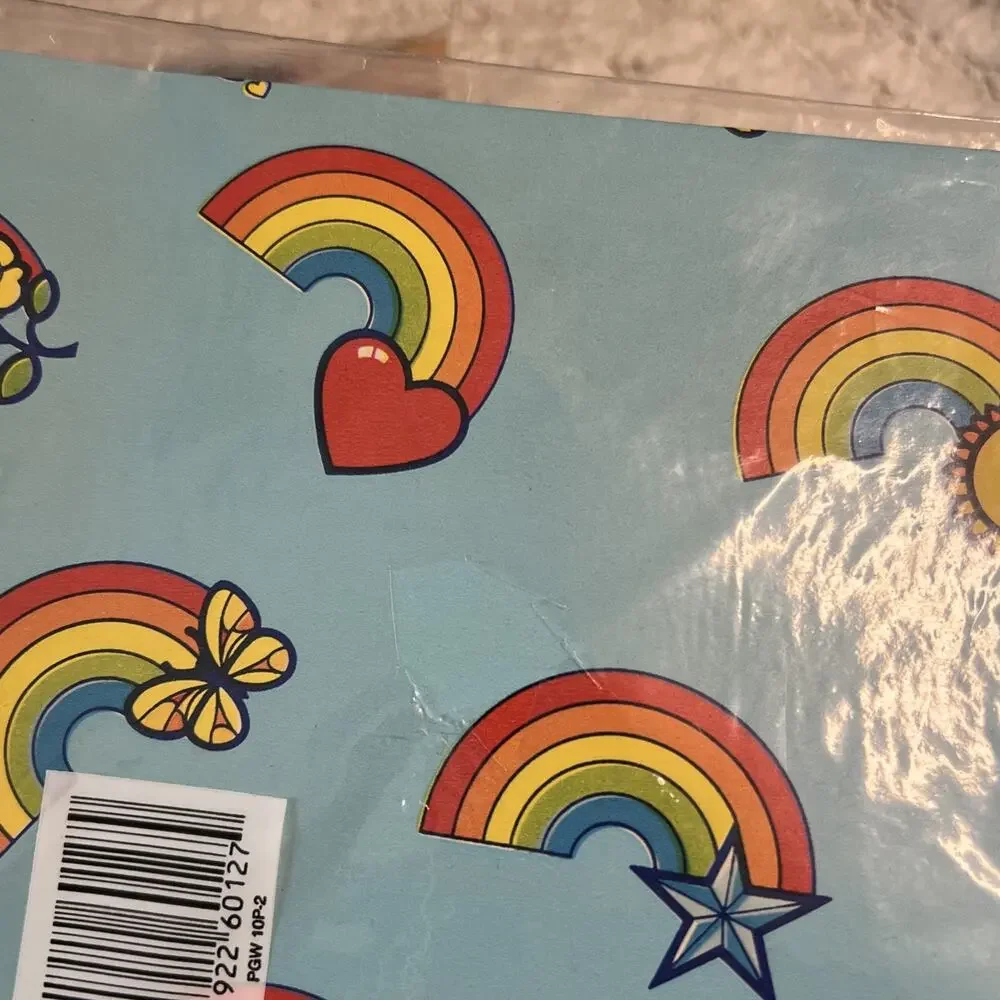 Vintage Classic Cats Current Gift Wrap Cards + Artfaire Rainbow Wrapping Paper